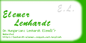 elemer lenhardt business card